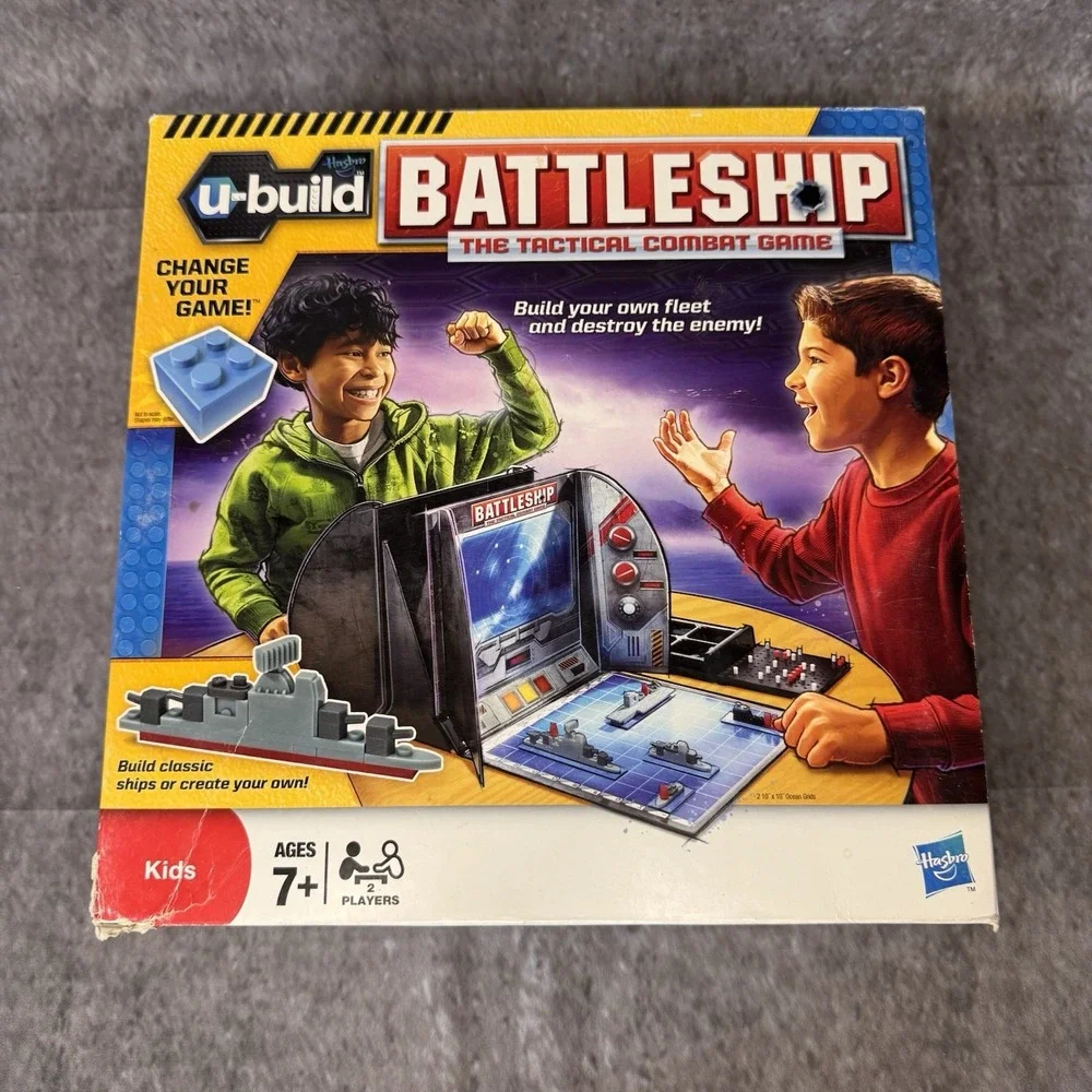 2010 Kids U Build Battleship Game by Hasbro The Tactical Combat Game READ
